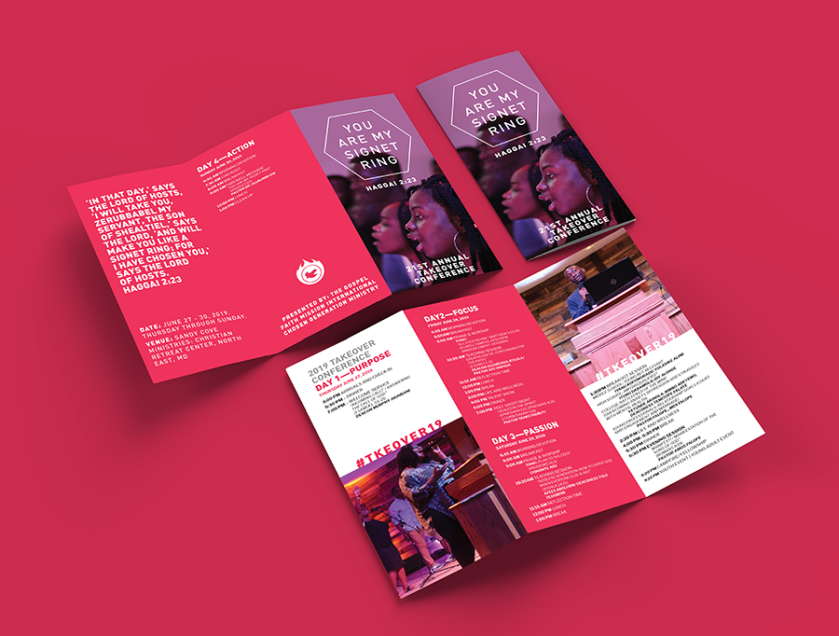 takeover trifold brochure
